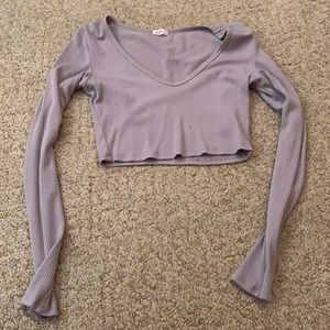 Garage Purple Longsleeve Croptop